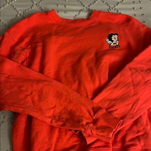 Red Betty Boop Hazel Boutique Crewneck